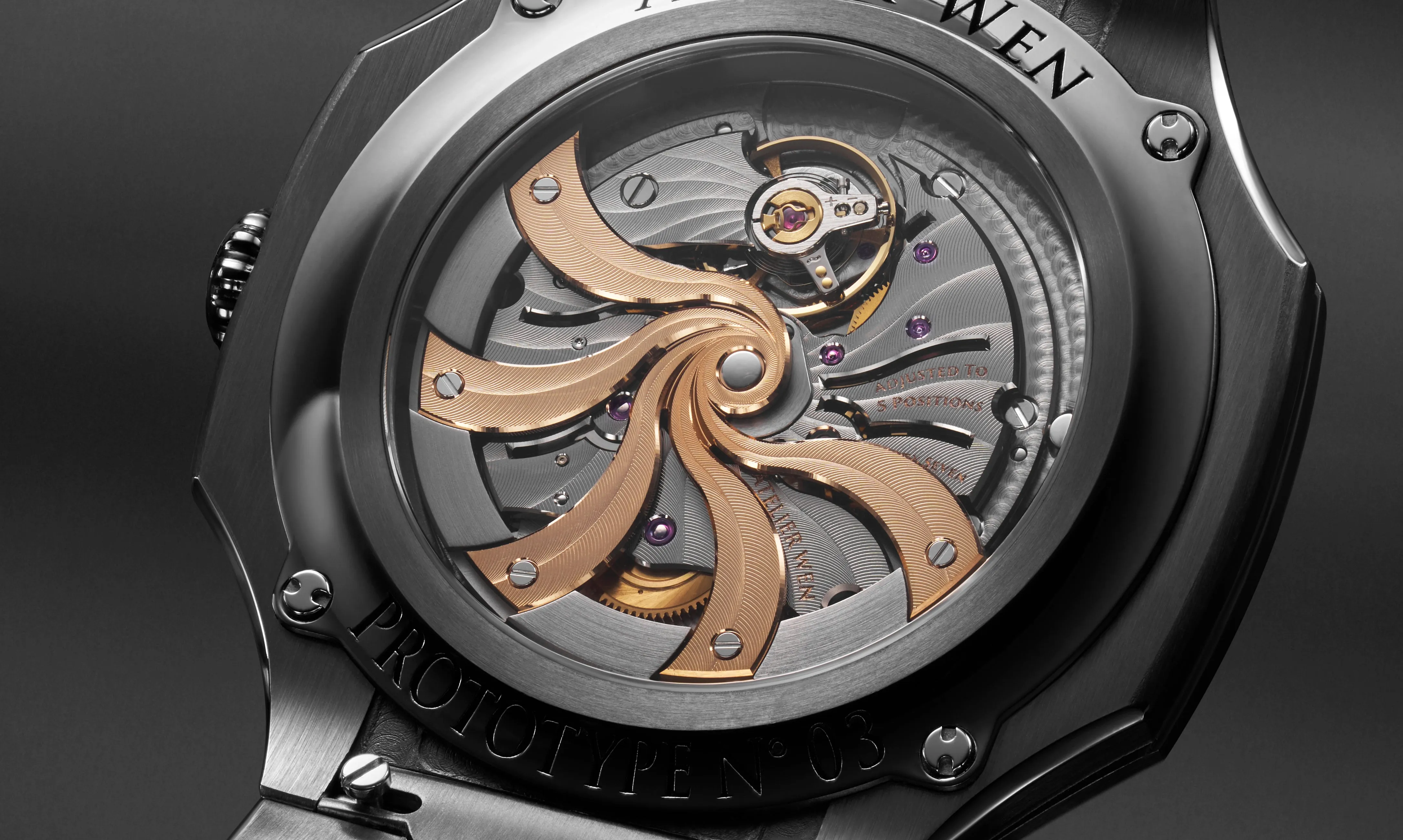 Az Atelier Wen Inflection Girard-Perregaux szerkezete közelről