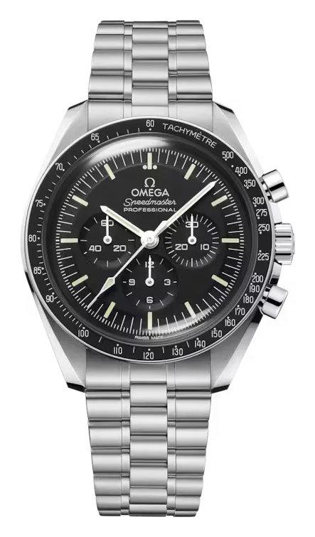 A mai Omega Speedmaster Moonwatch Professional acél karkötőn